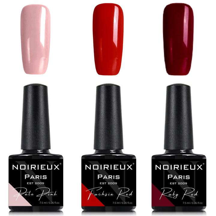 3 Delig - Pale Pink, Fuchsia Red & Ruby Red